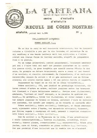 La Tartrana 5 Col·laboració literària