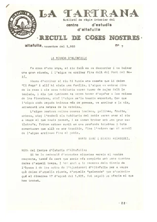 La Tartrana 7 La Riuada d'Altafulla 1921
