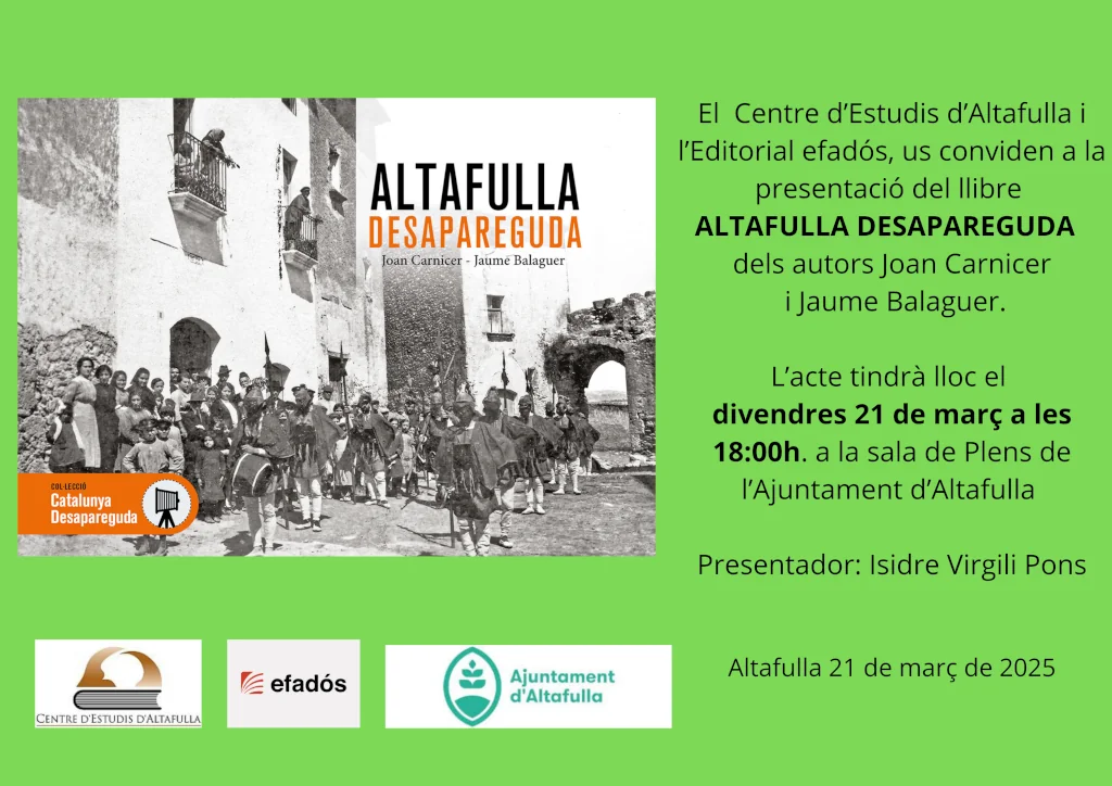 Presentació Altafulla Desapareguda
