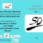 Presentació estudis Altafullencs 50.1