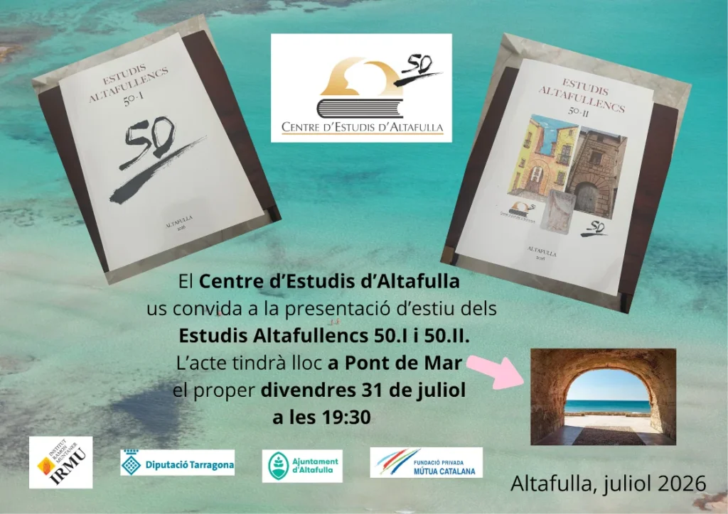 Presentació Estudis Altafullencs 50.1 i 50.2 a Pont de Mar Altafulla